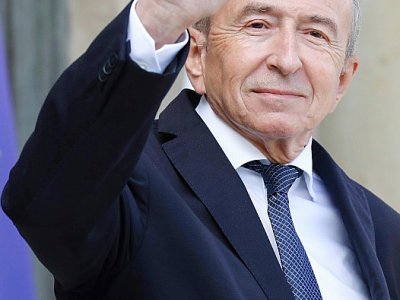 Gérard Collomb, encore ministre de l'Intérieur, quittant le palais de l'Elysée le 19 septembre 2018 - ludovic MARIN [AFP/Archives]