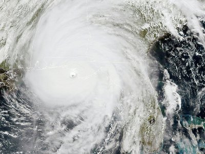 Image satellite de l'ouragan Michael au dessus du Golfe du Mexique le 10 octobre 2018 à 16H45 GMT - Lizabeth MENZIES [NOAA/RAMMB/AFP]