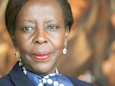 Louise Mushikiwabo, ministre rwandaise des Affaires étrangères, le 25 septembre 2018, à New York - Ludovic MARIN [AFP/Archives]