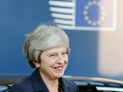 La Première ministre britannique Theresa May le 17 ocobre 2018 à Bruxelles - Aris Oikonomou [AFP]