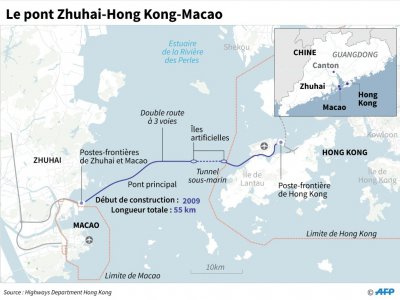 Le pont Zhuhai-Hong Kong-Macao - Laurence CHU [AFP]