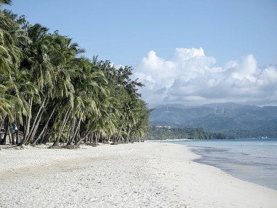 Une plage de l'île de Boracay, le 25 octobre 2018 aux Philippines - NOEL CELIS [AFP]