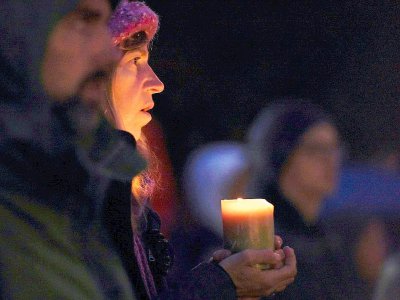 Veillée d'hommage à Pittsburgh, où un tireur a tué onze personnes dans une synagogue. - Dustin Franz [AFP]