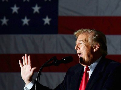 Le président Donald Trump, le 27 octobre 2018 dans l'Illinois - Nicholas Kamm [AFP]