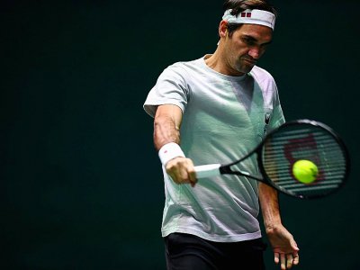 Le Suisse Roger Federer à l'entraînement lors du Masters 1000 de Paris, le 30 octobre 2018 - Anne-Christine POUJOULAT [AFP]