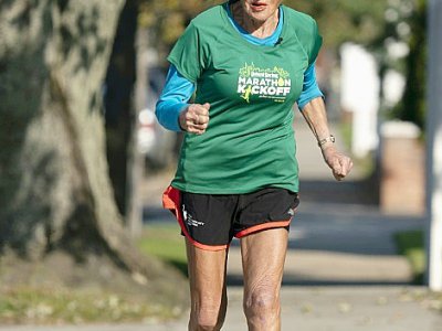 Ginette Bedard s'entraîne pour le marathon de New York - Don EMMERT [AFP]