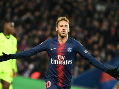 Neymar buteur lors de la victoire du PSG 2-1 sur Lille le 2 novembre 2018 en 12e journée de L1 - FRANCK FIFE [AFP]