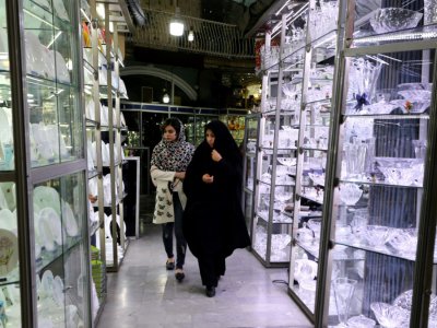 Dans un magasin de Téhéran le 3 novembre 2018 - ATTA KENARE [AFP]