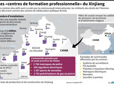 Les centres de formations professionnelle du Xinjiang - Laurence CHU [AFP]