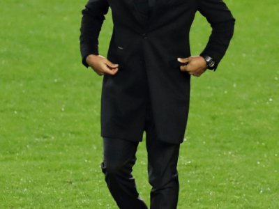 L'entraîneur monégasque Thierry Henry durant la lourde défaite de son équipe face au FC Bruges, le 6 novembre 2018 à Louis-II - VALERY HACHE [AFP]