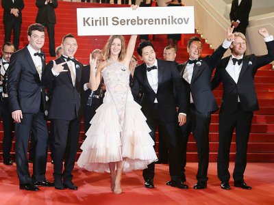 L'équipe du film Leto le 9 mai 2018 à Cannes, France - Valery HACHE [AFP]