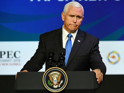 Le vice-président américain Mike Pence, le 17 novembre au sommet de l'Apec, à Port Moresby en Papouasie-Nouvelle-Guinée - Saeed KHAN [AFP]