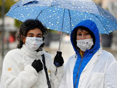 Des infirmières manifestent à Marseille, le 20 novembre 2018 - GERARD JULIEN [AFP]