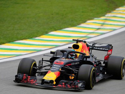 L'Australien Daniel Ricciardo au volant de sa Red Bull lors du GP du Brésil sur le circuit d'Interlagos, le 11 novembre 2018 - Mauro Pimentel [AFP/Archives]