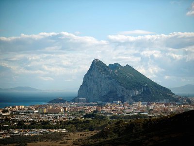 Vue du rocher de Gibraltar, en octobre 2018 - JORGE GUERRERO [AFP/Archives]