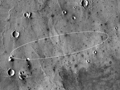 Image fournie par la Nasa du lieu prévu de l'atterissage d'InSight sur Mars - HO [NASA/JPL-Caltech/ASU/AFP]