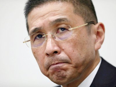 Le patron exécutif de Nissan Hiroto Saikawa, lors d'une conférence de presse au siège de la compagnie à Yokohama, le 19 november 2018 - Behrouz MEHRI [AFP]