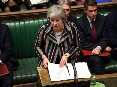 La Première ministre Theresa May au Parlement britannique, le 26 novembre 2018 à Londres - Jessica TAYLOR [UK PARLIAMENT/AFP]