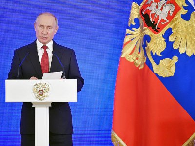 Le président russe Vladimir Poutine, le 4 novembre 2018 à Moscou - Alexander NEMENOV [POOL/AFP/Archives]
