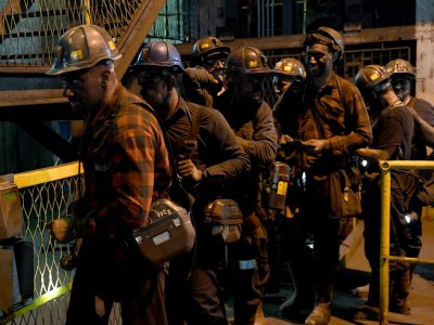 Des mineurs de la mine de Knurow, le 23 novembre 2018, en Silésie, dans le sud de la Pologne - Janek SKARZYNSKI [AFP]