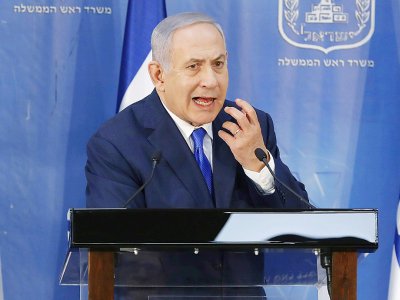 Le Premier ministre israélien Benjamin Netanyahu lors d'une conférence de presse à Tel-Aviv, le 4 décembre 2018 - Jack GUEZ [AFP]