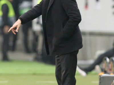 L'entraîneur de Marseille Rudi Garcia lors du match à Francfort en Ligue Europa le 29 novembre 2018 - Daniel ROLAND [AFP/Archives]