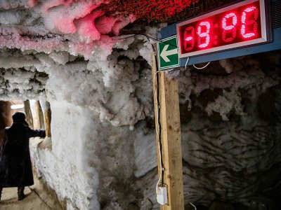 A -9 degrés sous terre, au Musée de l'histoire des études du permafrost, le 26 novembre 2018 à Iakoutsk en Sibérie - Mladen ANTONOV [AFP/Archives]
