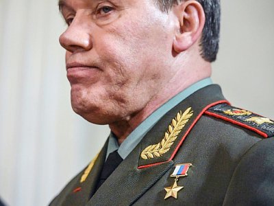 Le chef d'état-major russe Valéri Guerrassimov, ici le 23 janvier 2018 à Moscou, a dénoncé la volonté des Etats-Unis de "contenir la Russie et discréditer son rôle dans les affaires internationales" - Alexander NEMENOV [AFP]