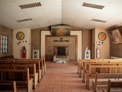 La chapelle hindoue du crematorium du cimetière d'Avalon, à Soweto, le 15 novembre 2018. - GIANLUIGI GUERCIA [AFP]