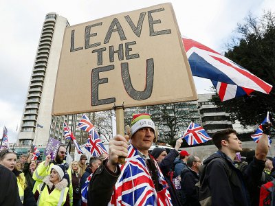 Des manifestants pro-Brexit, le 9 décembre 2018 à Londres - Adrian DENNIS [AFP]