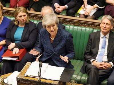 Theresa May a survécu mercredi à un vote de défiance organisé par son parti, hostile à l'accord de divorce qu'elle a négocié avec l'UE - Mark DUFFY [UK PARLIAMENT/AFP]