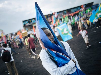 Un rassemblement des supporters du candidat présidentiel à Goma, dans l'est de la RD Congo, le 16 décembre 2018 - ALEXIS HUGUET [AFP]