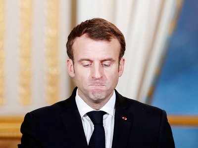 Le président français Emmanuel Macron à Paris, le 17 décembre 2018 - BENOIT TESSIER [POOL/AFP/Archives]
