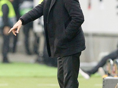 L'entraîneur de Marseille Rudi Garcia lors du déplacement à Francfort en Ligue Europa le 29 novembre 2018 - Daniel ROLAND [AFP/Archives]