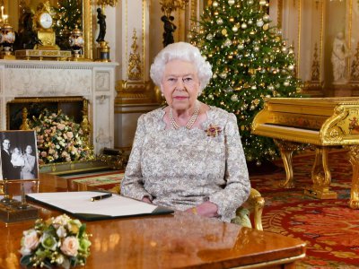 La reine Elizabeth II, le 24 décembre 2018, après l'enregistrement de son messsage de Noël à Londres - John Stillwell [POOL/AFP]