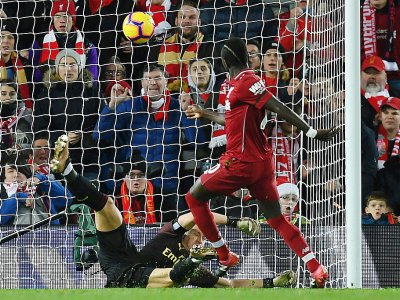 Le joueur de Liverpool Sadio Mané auteur d'un doublé lors de la victoire 5-1 face à Arsenal le 29 décembre 2018 - Paul ELLIS [AFP]