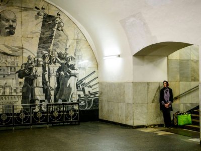 Eduquer les masses, un des buts du métro soviétique construit dans les années 30, ici le 9 juillet 2018 - Mladen ANTONOV [AFP/Archives]