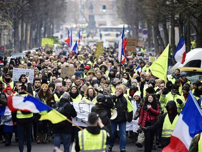 Défilé de "gilets jaunes", le 29 décembre 2018 à Lille - FRANCOIS LO PRESTI [AFP/Archives]