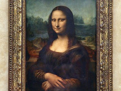 Le  portrait de Mona Lisa, La Joconde, de Léonard de Vinci, au Louvre à Paris, le 5 avril 2005 - JEAN-PIERRE MULLER [AFP/Archives]