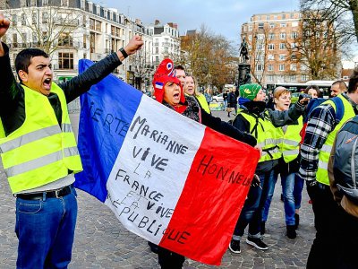Manifestation de "gilets jaunes", à Lille, le 3 janvier 2019 - Philippe HUGUEN [AFP/Archives]