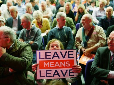 Manifestants pro-Brexit de l'organisation Leave Means Leave à Londres le 14 décembre 2018 - Daniel LEAL-OLIVAS [AFP/Archives]