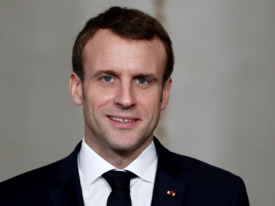 Le président français Emmanuel Macron pose, le 11 janvier 2019 l'Elysée - BENOIT TESSIER [POOL/AFP]