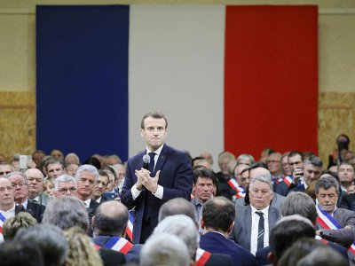Emmanuel Macron à Souillac, vendredi 18 janvier 2019 - Ludovic MARIN [POOL/AFP]