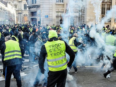 Manifestation des "gilets jaunes", le 19 janvier 2019 à Nancy - Jean-Christophe VERHAEGEN [AFP]