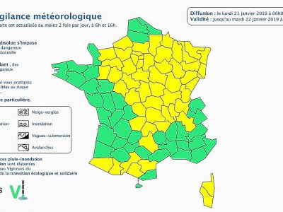 Vigilance jaune pour quatre des cinq départements normands - Météo France