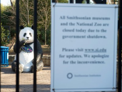 Le zoo de Washington est fermé en raison du "shutdown",  le 11 janvier 2019 - SAUL LOEB [AFP/Archives]