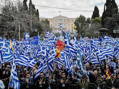 Manifestation contre le nouveau nom de la Macédoine, le 20 janvier 2019 à Athènes - LOUISA GOULIAMAKI [AFP/Archives]