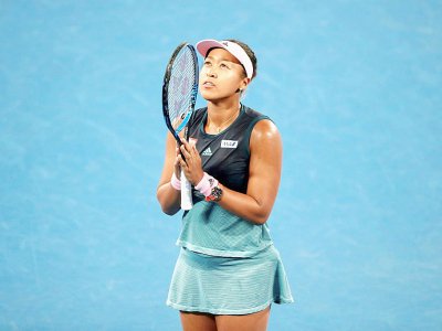 La Japonaise Naomi Osaka après sa victoire face à la Tchèque Karolina Pliskova en demi-finales de l'Open d'Australie, le 24 janvier 2019 à Melbourne - DAVID GRAY [AFP]
