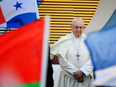 Le pape François lors de la cérémonie d'ouverture des Journées mondiales de la jeunesse à Panama le 24 janvier 2019. - Alberto PIZZOLI [AFP]