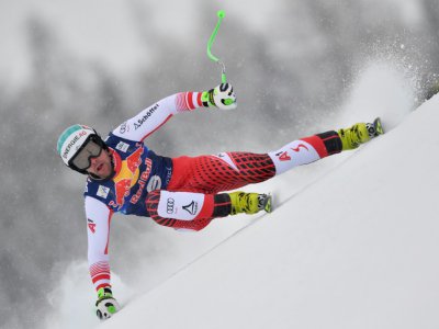 L'Autrichien Vincent Kriechmayr lors de la descente de Kitzbühel, le 25 janvier 2019 - JOE KLAMAR [AFP]